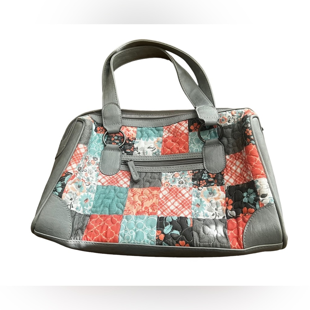 Donna Sharp Tess Melon Mint Handbag (Retired Prin… - image 1